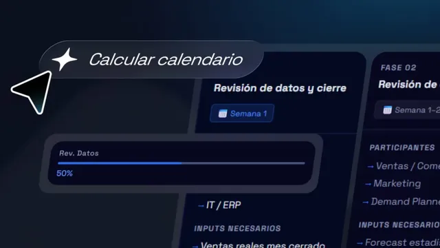 Calendario S&OP Interactivo: organiza tu planificación de forma eficiente