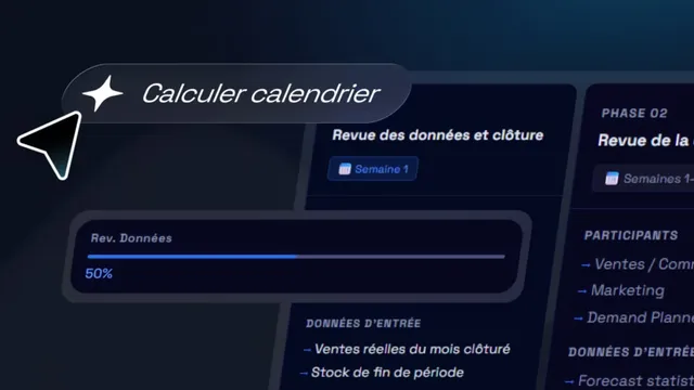 Calendrier S&OP Interactif : organisez votre planification efficacement