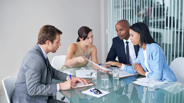 Collaborative forecasting meeting.