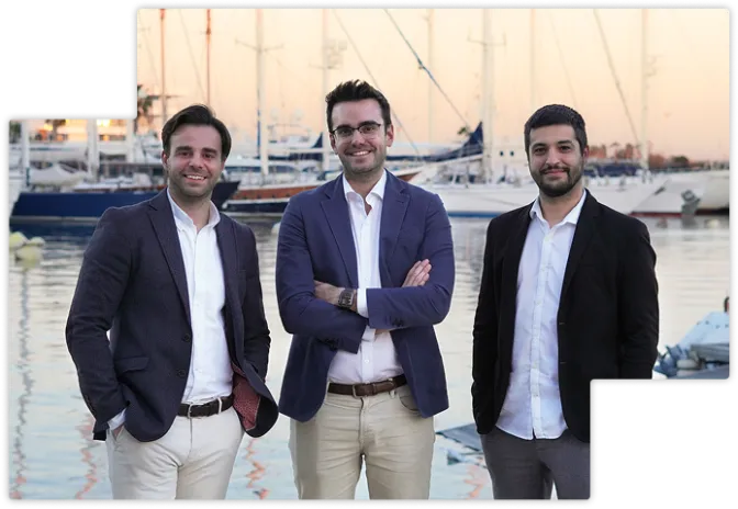 Los fundadores de Imperia SCM: Álvaro Bernabé, José Tomás Carrascoso y Sergio Alemany