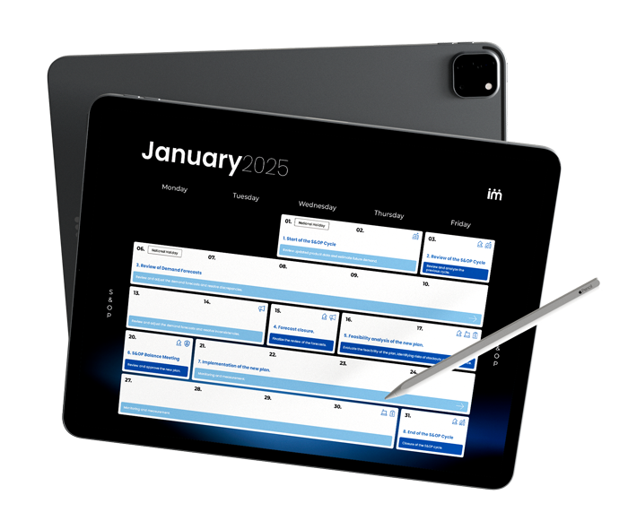 S&OP cycle monthly calendar